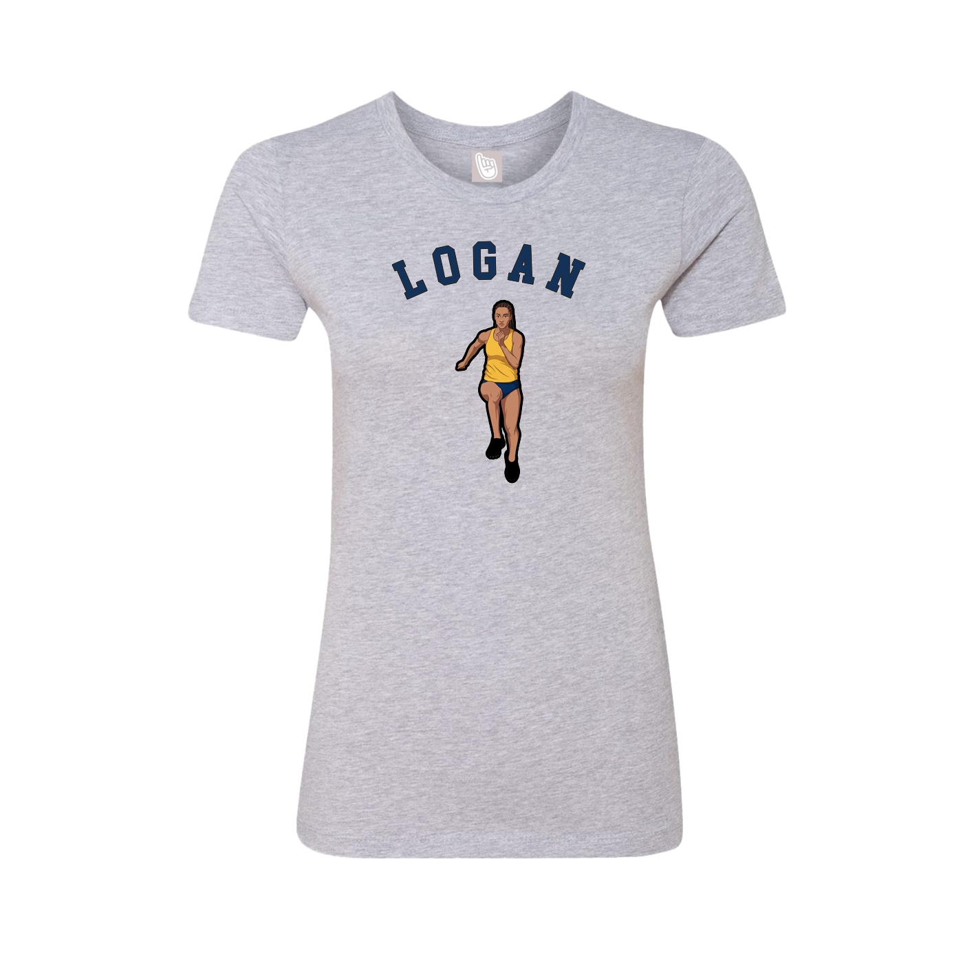 Fitted Women's Tee — Shirsey Arch in Grey