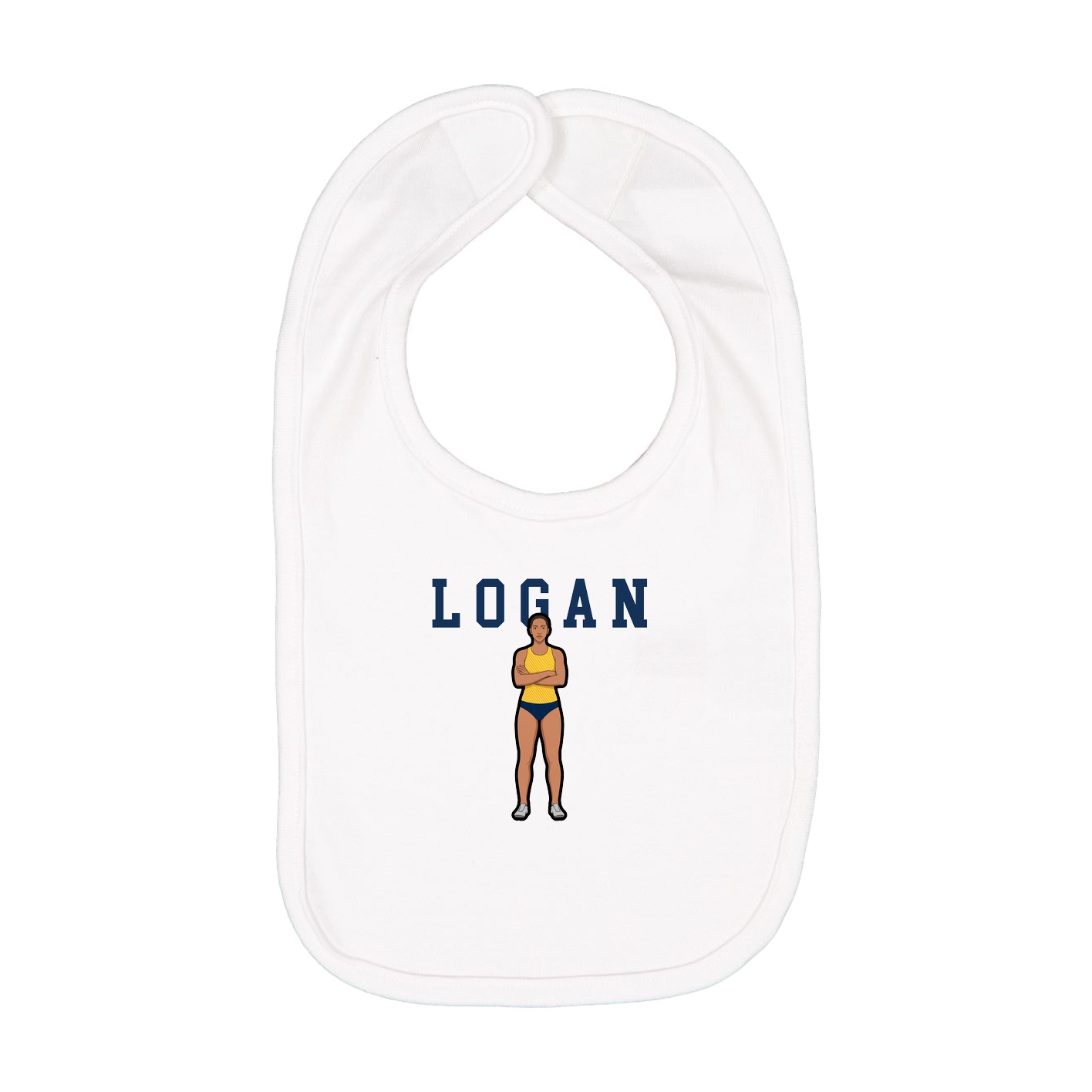Infant Bib — Shirsey in White