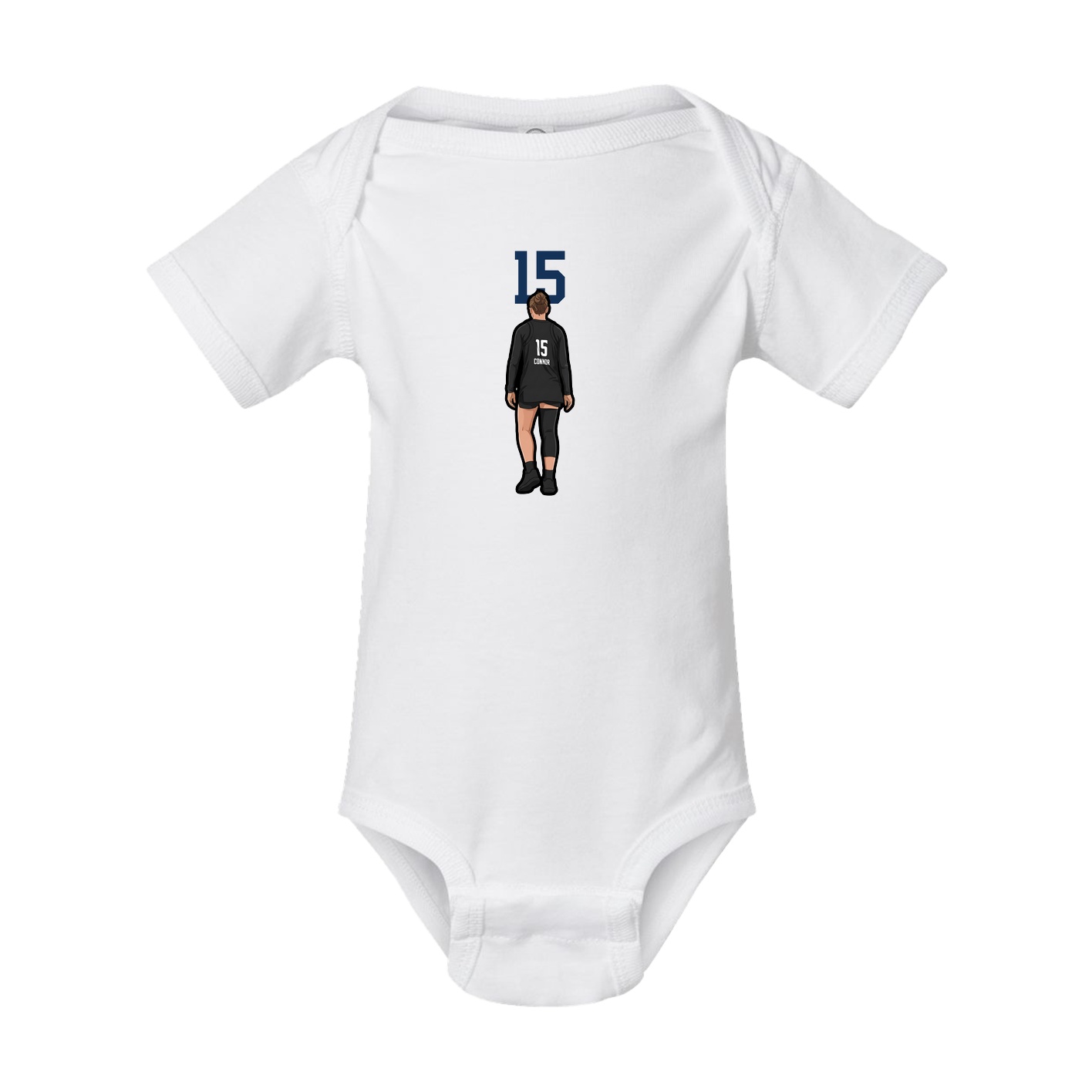 Baby Onesie — Number Top in White