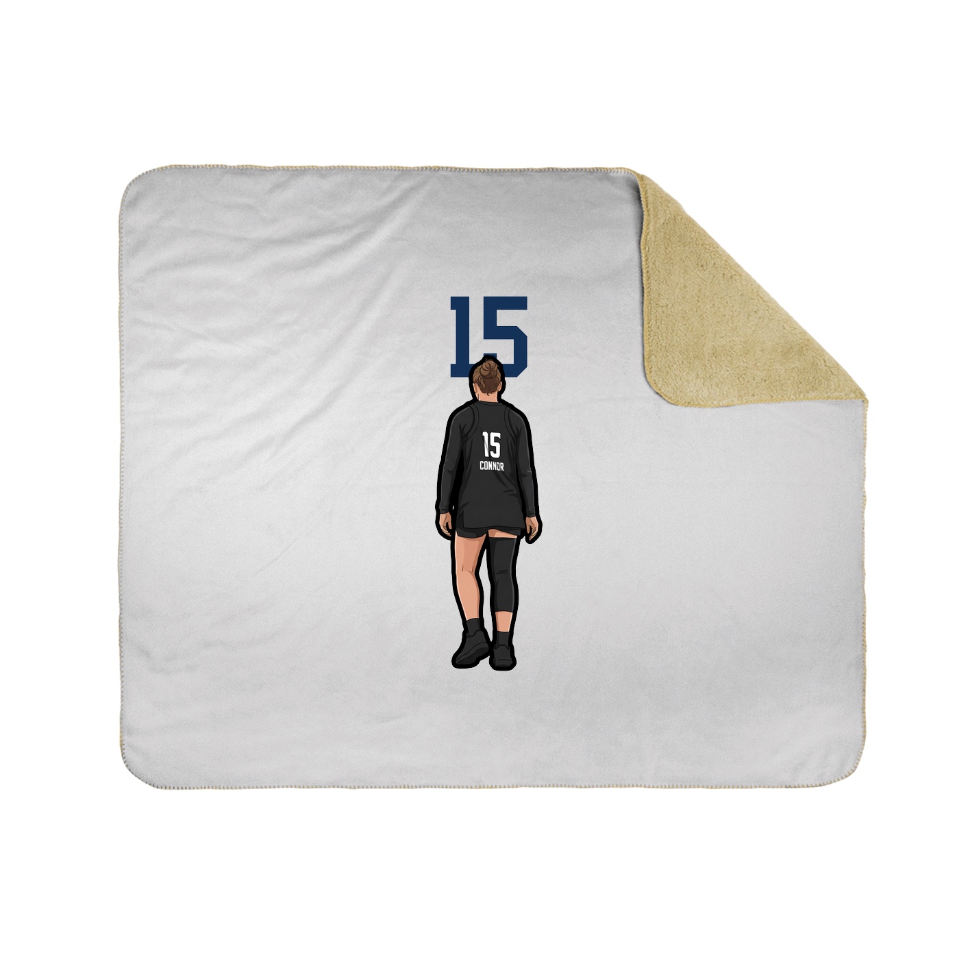 Throw Blanket — Number Top in White