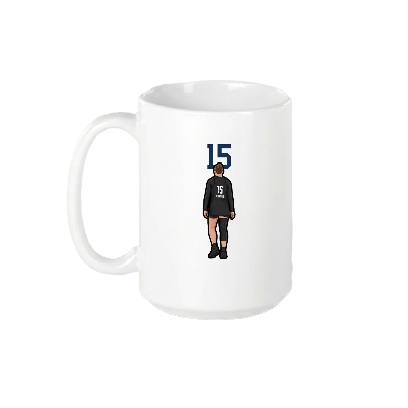 15oz Coffee Mug — Number Top in White