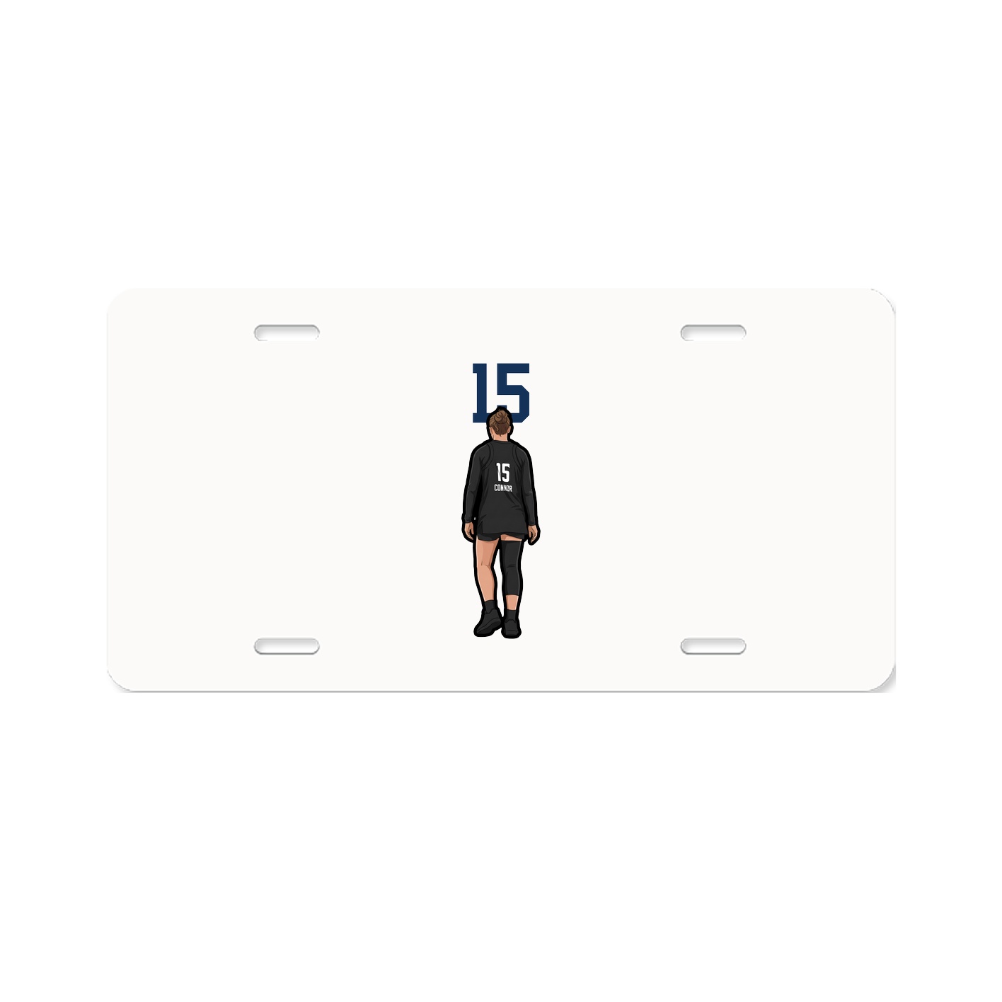 License Plate — Number Top in Classic