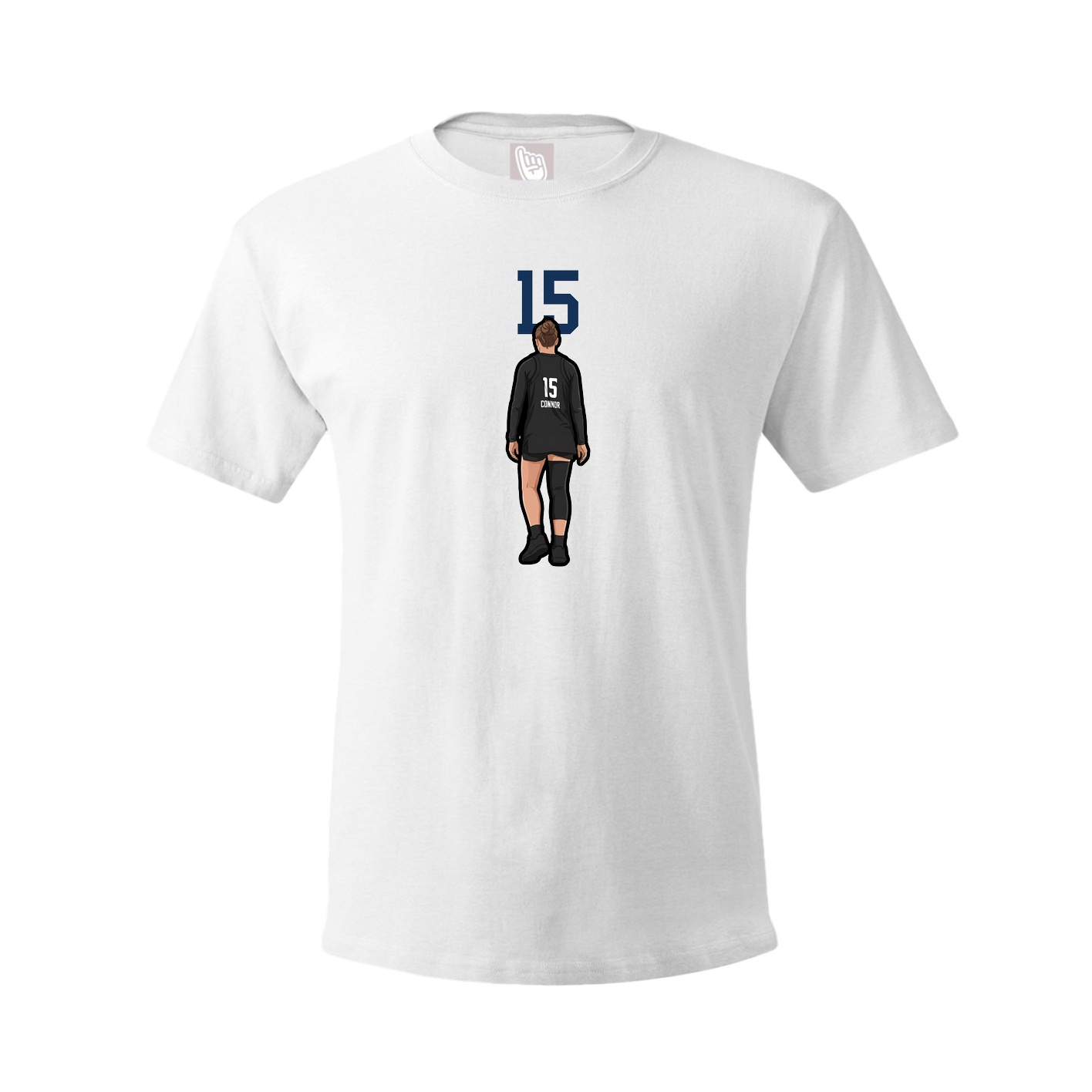 Youth Tee — Number Top in White