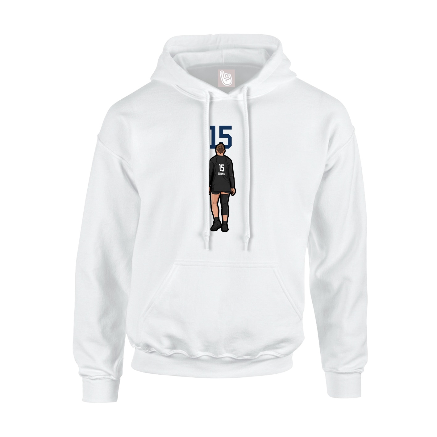 Hoodie — Number Top in White