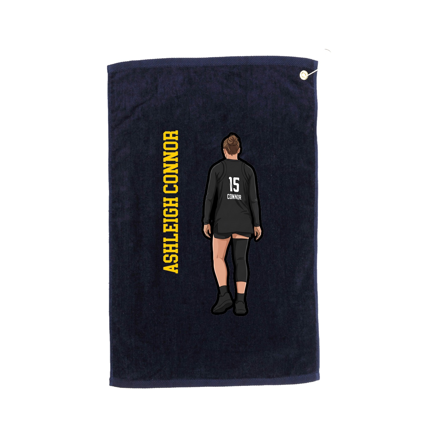 Golf Towel — Name Vertical in Navy