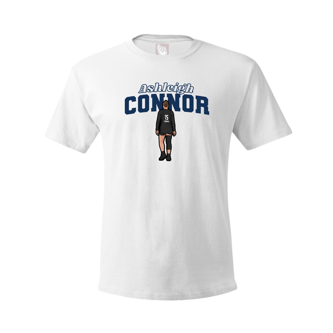 Youth Tee — Name Arch in White