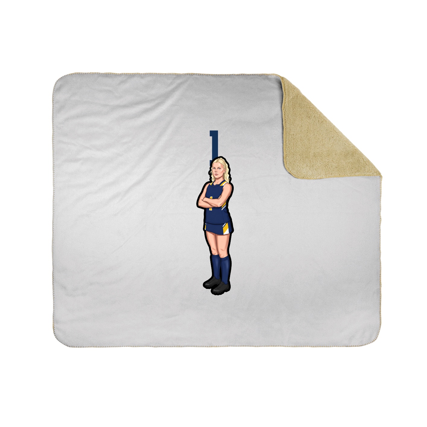 Throw Blanket — Number Top in White