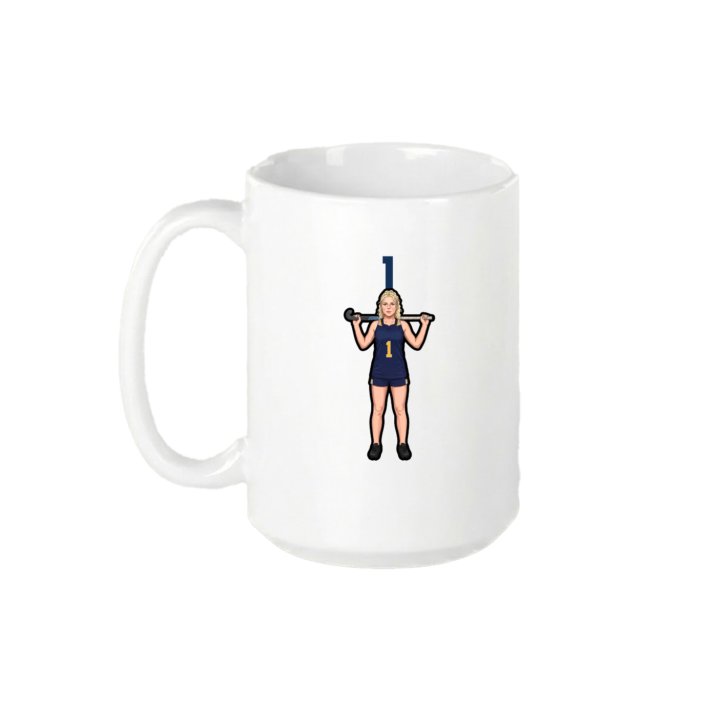15oz Coffee Mug — Number Top in White