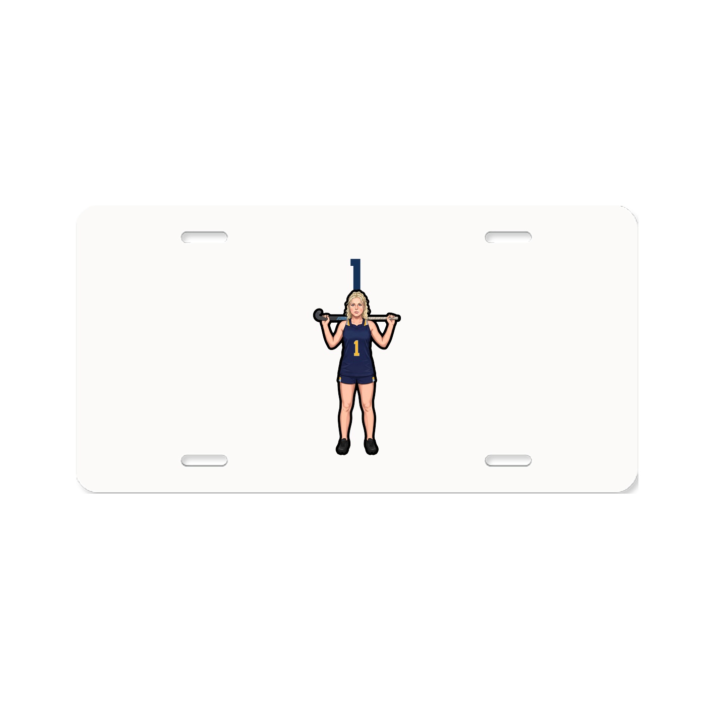 License Plate — Number Top in Classic