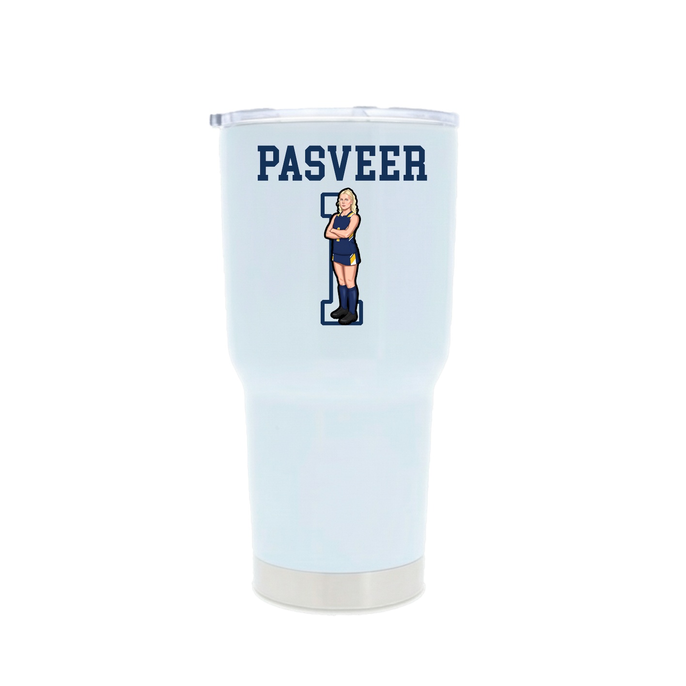 30oz Stainless Steel Tumbler — Shirsey in White