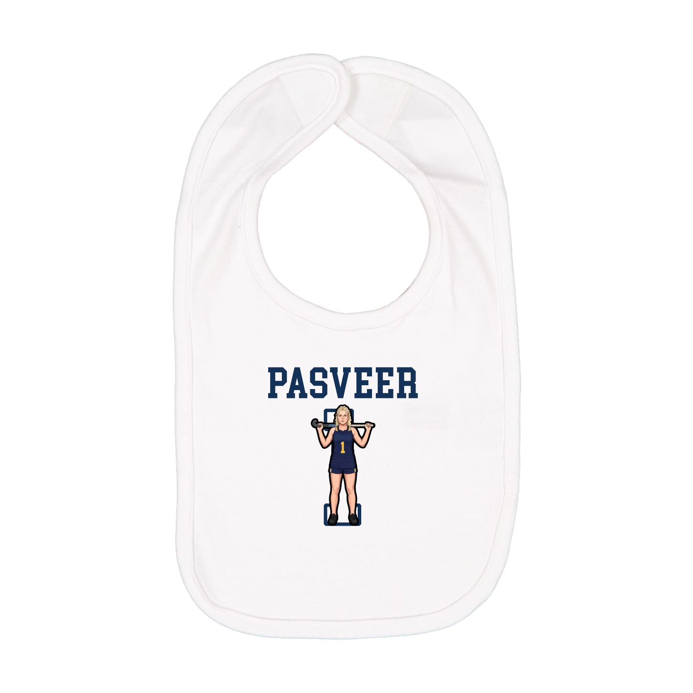 Infant Bib — Shirsey in White