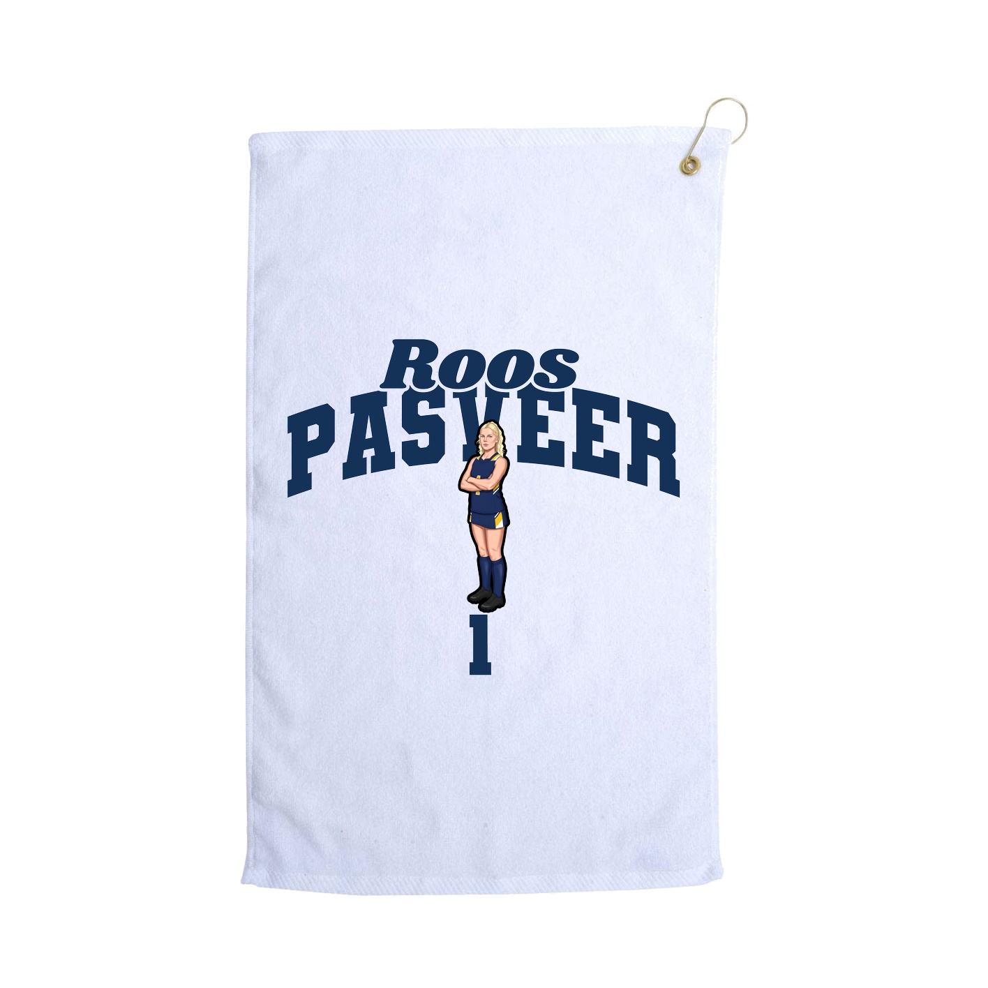 Golf Towel — Signature Arch in White