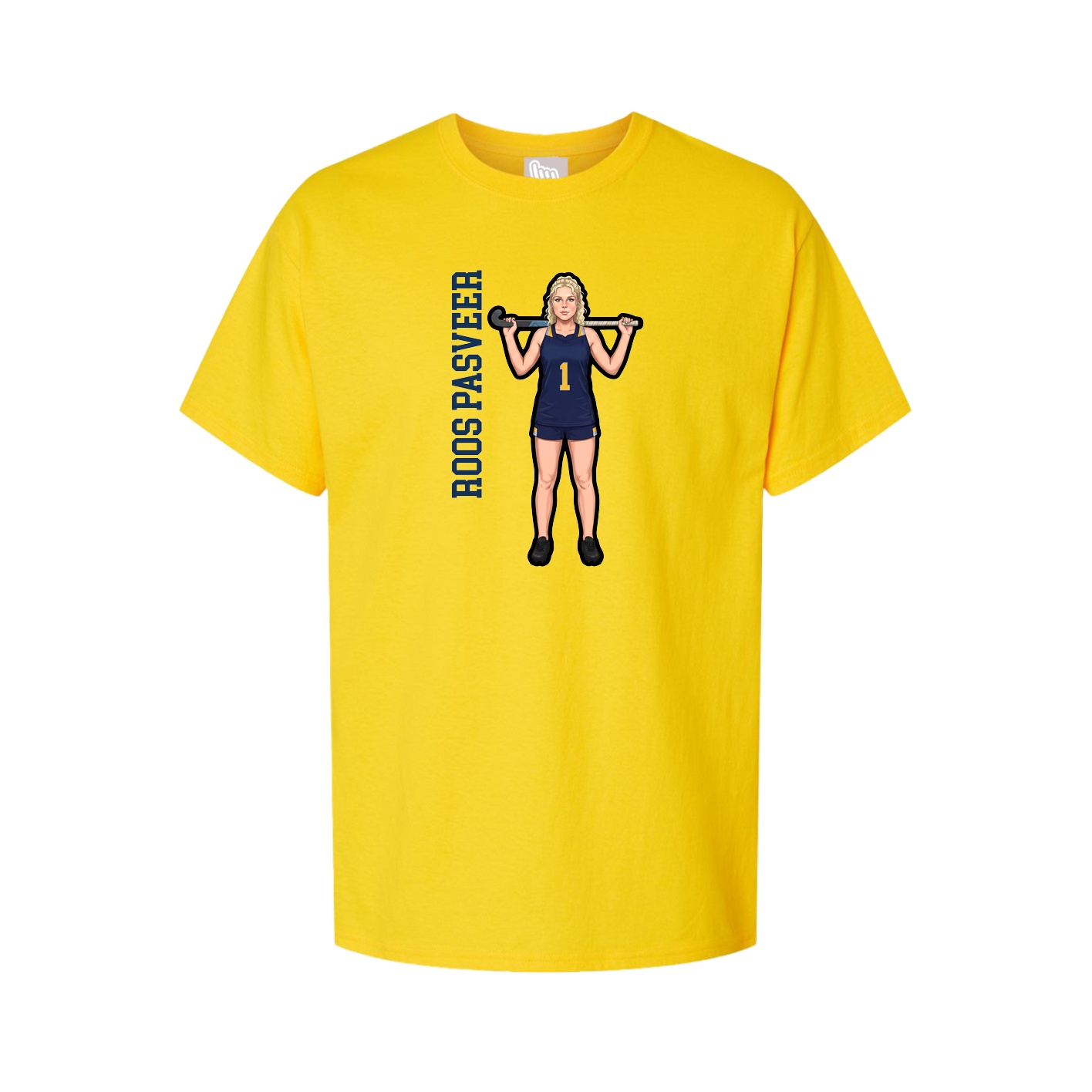 Tee — Name Vertical in Gold
