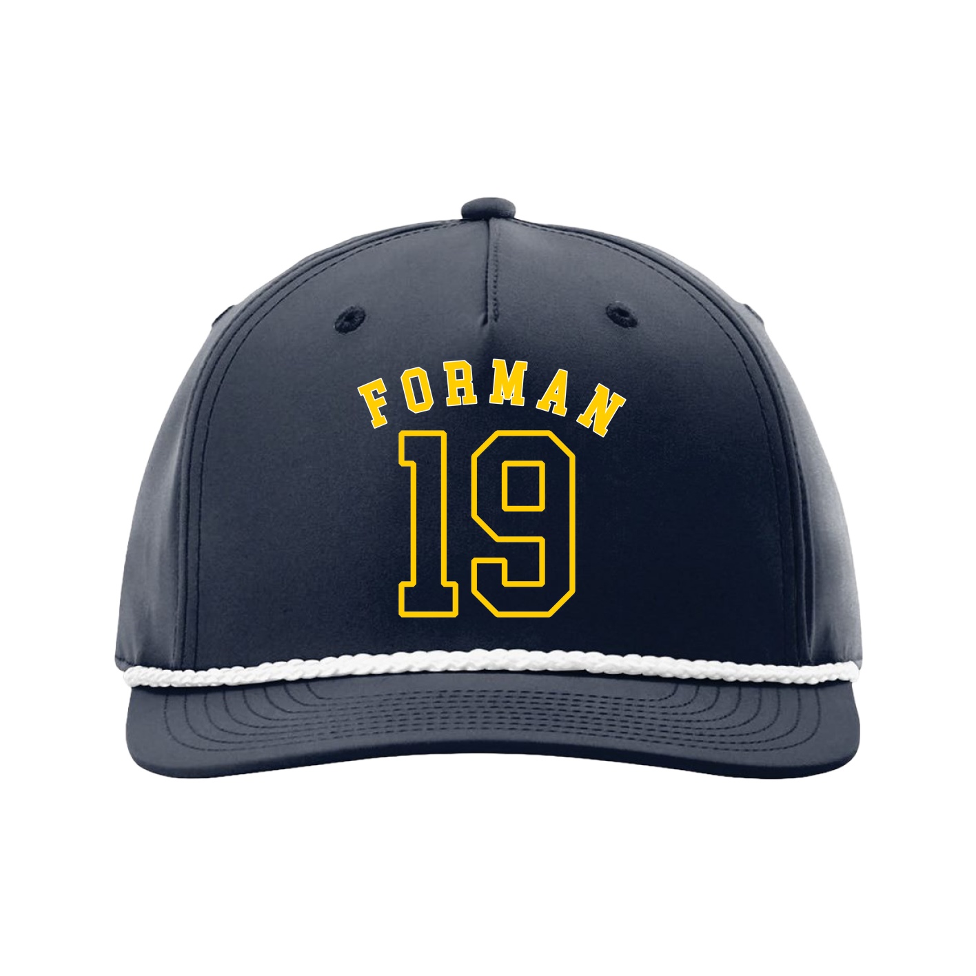 Five-Panel Classic Rope Cap — Shirsey Arch in Navy