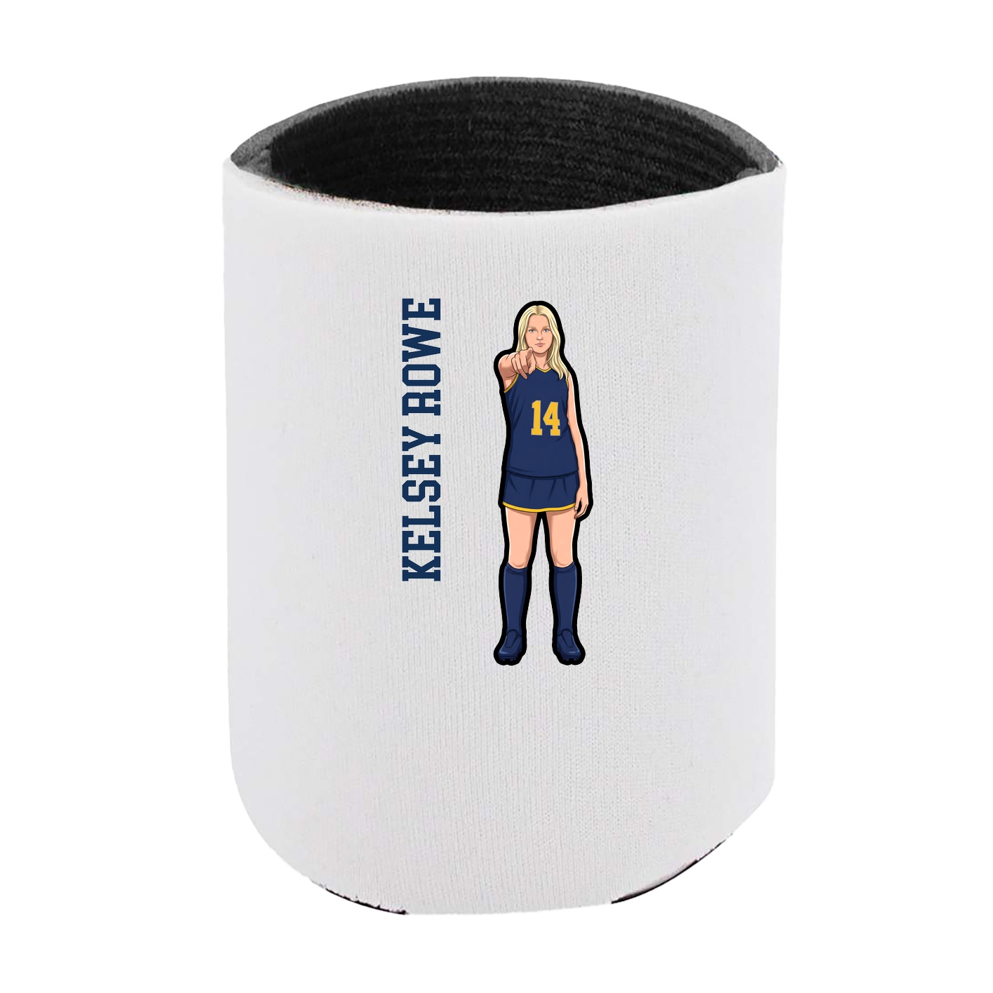 Can Holder — Name Vertical in White