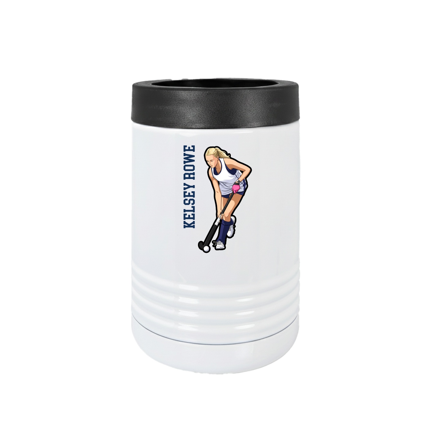 Beverage Holder — Name Vertical in White