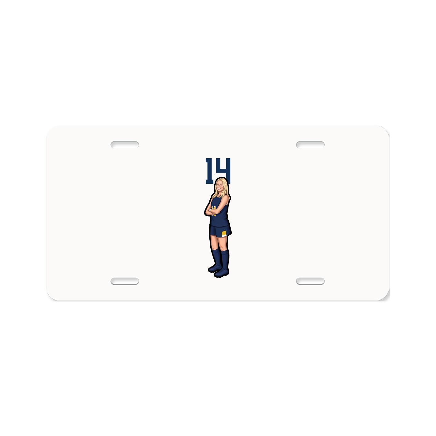 License Plate — Number Top in Classic