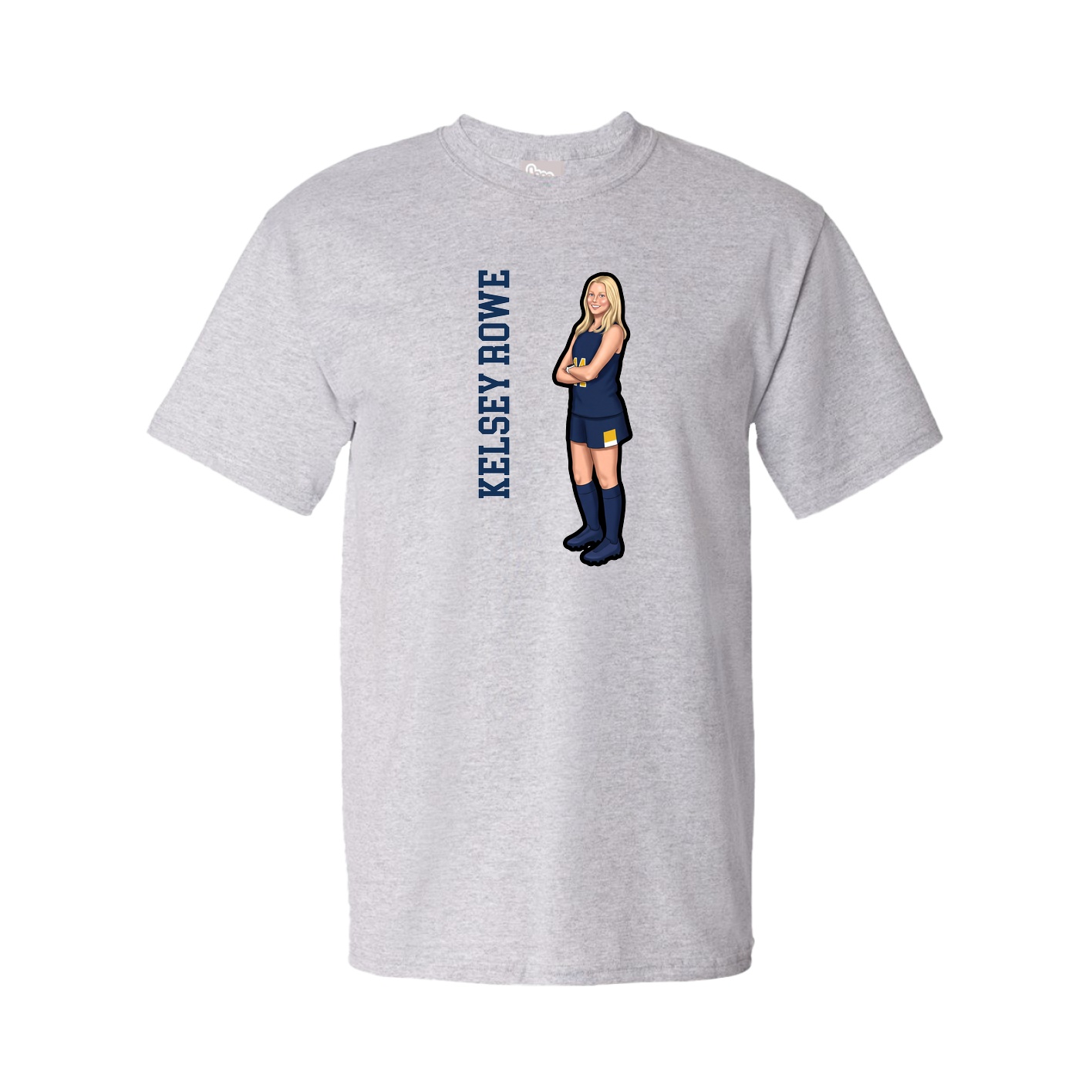 Tee — Name Vertical in Grey