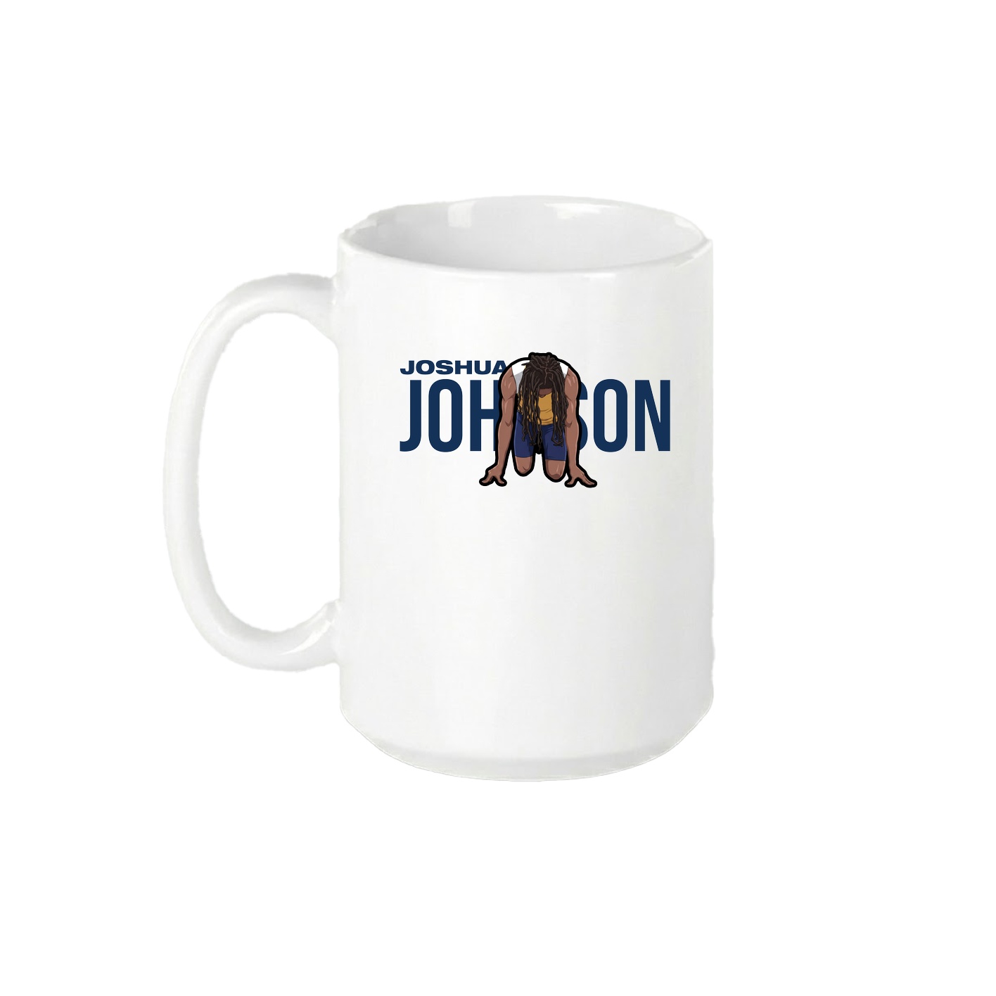 15oz Coffee Mug — Player Name in White