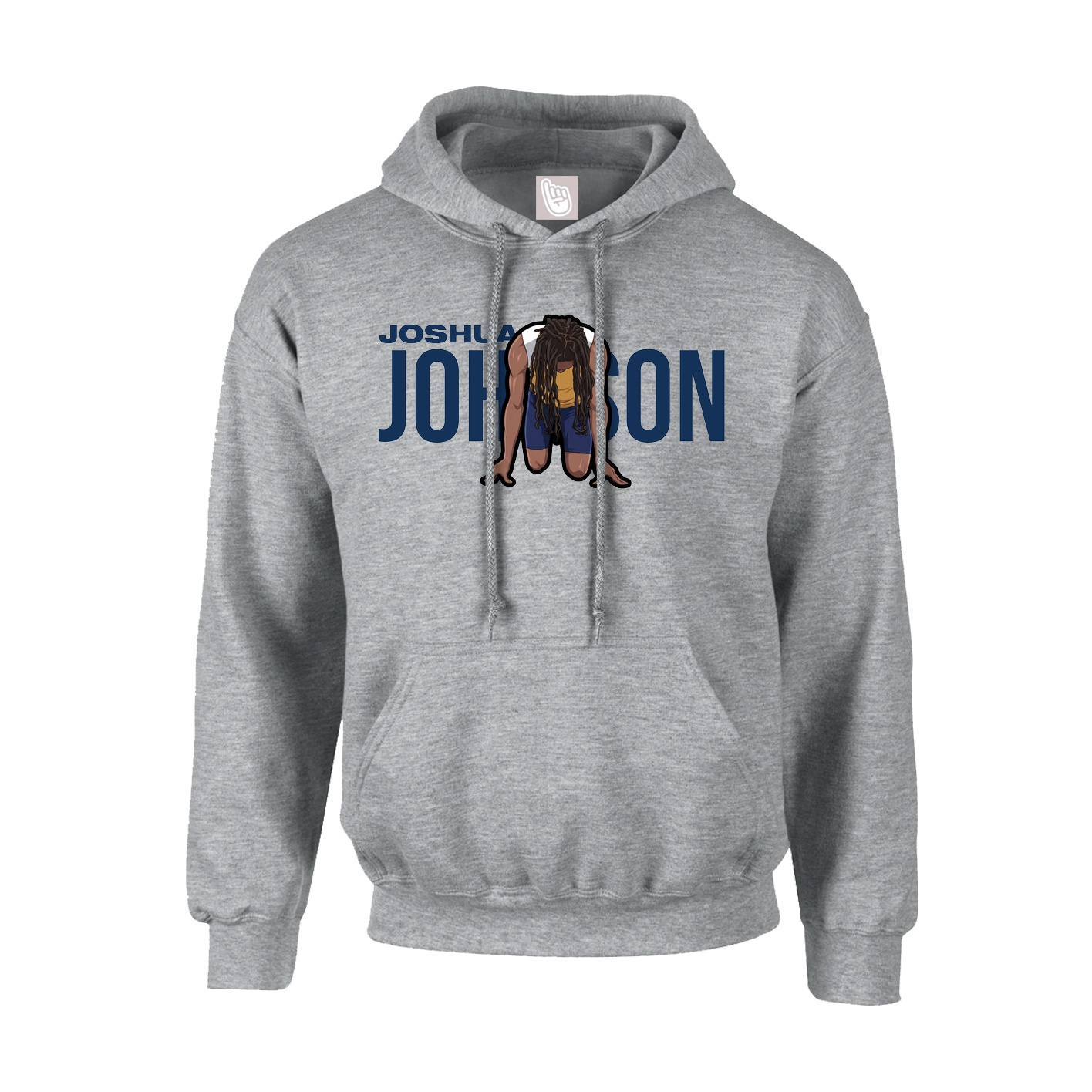 Hoodie — Player Name in Grey