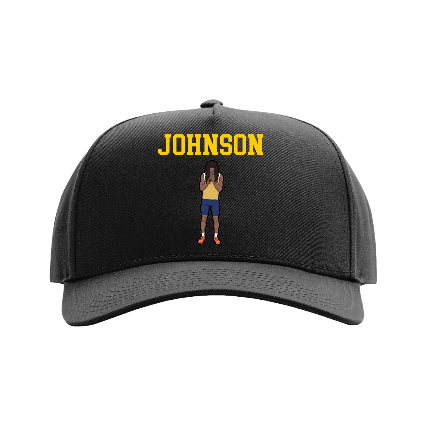Full Fabric Five-Panel Champ Cap — Shirsey in Black