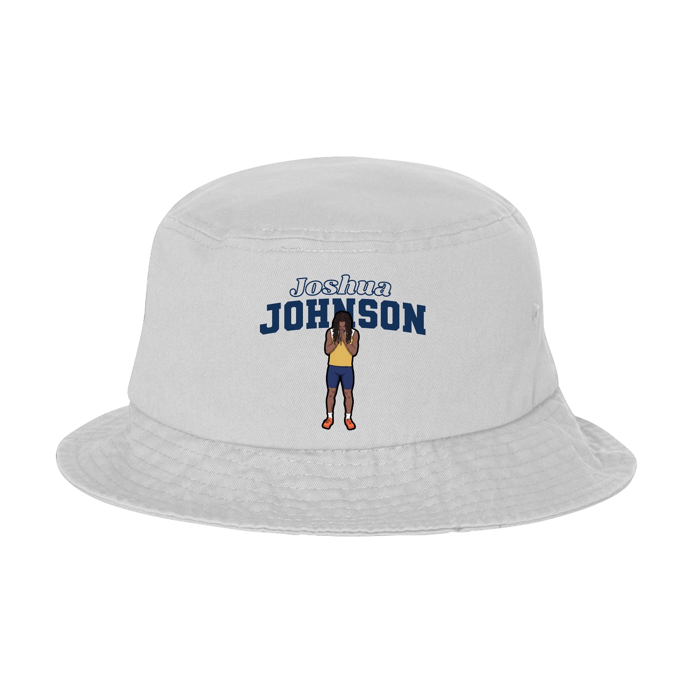 Bucket Cap — Name Arch in White