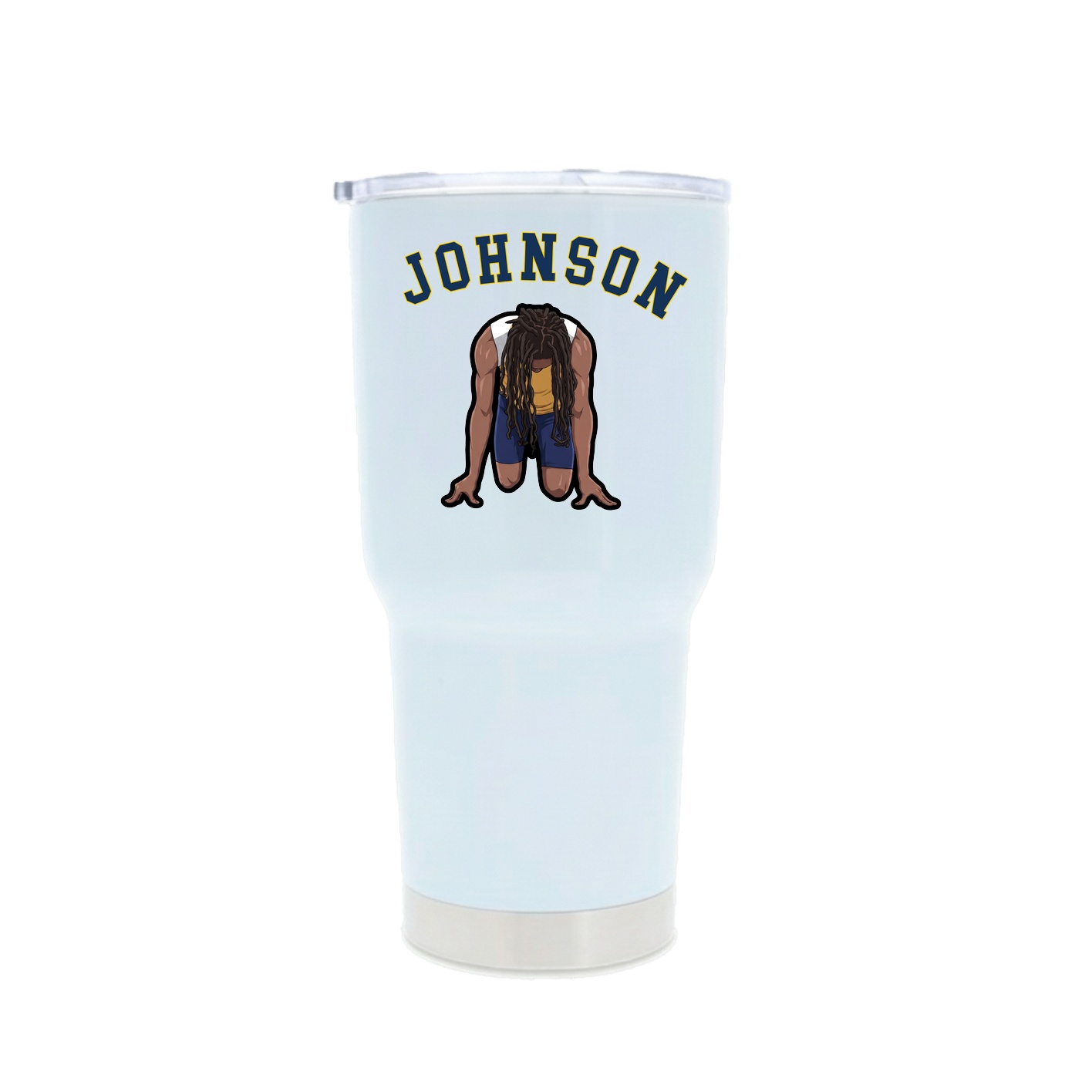 30oz Stainless Steel Tumbler — Shirsey Arch in White