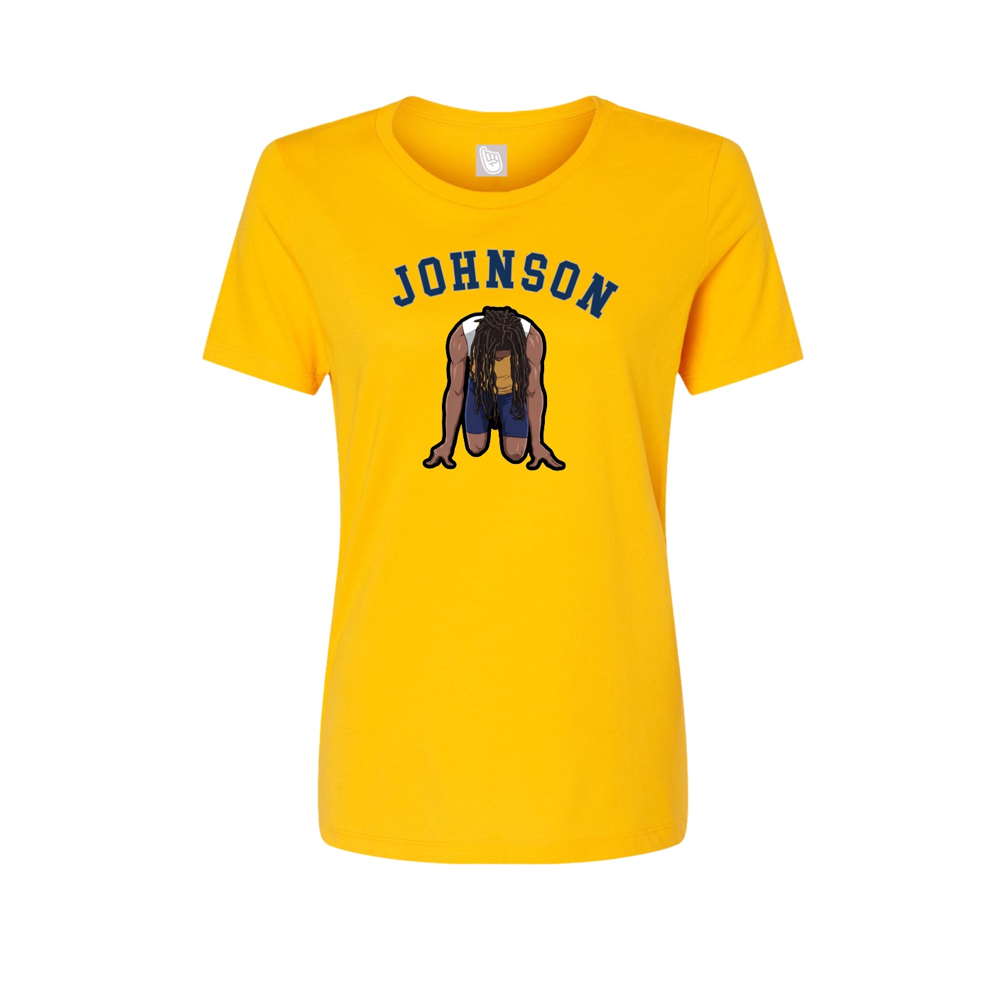 Fitted Women's Tee — Shirsey Arch in Gold