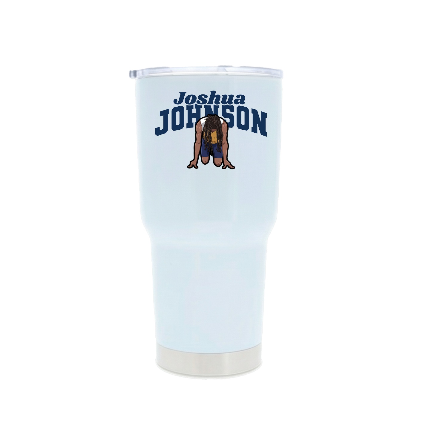 30oz Stainless Steel Tumbler — Signature Arch in White