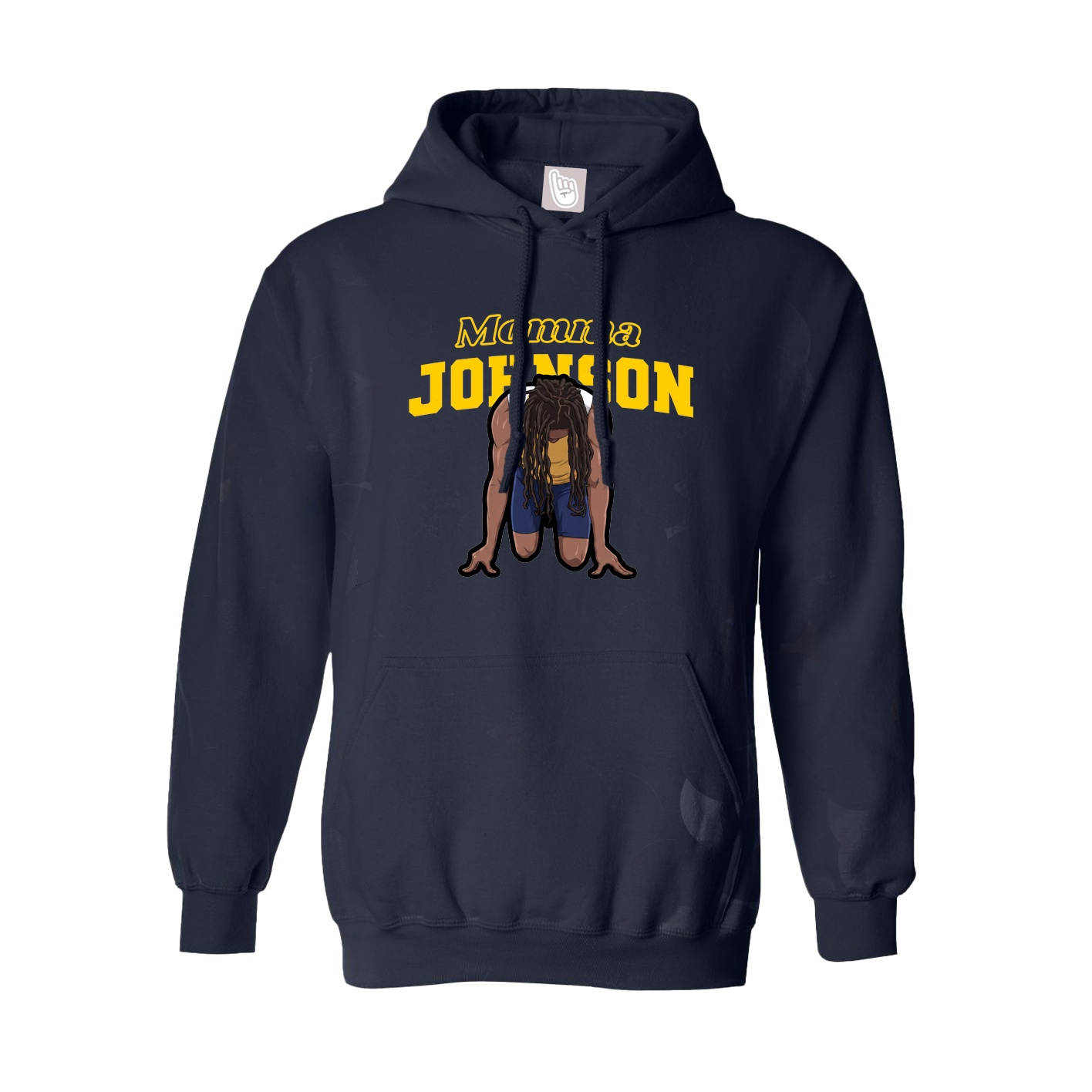 Youth Hoodie — Mothers Day Block in Navy