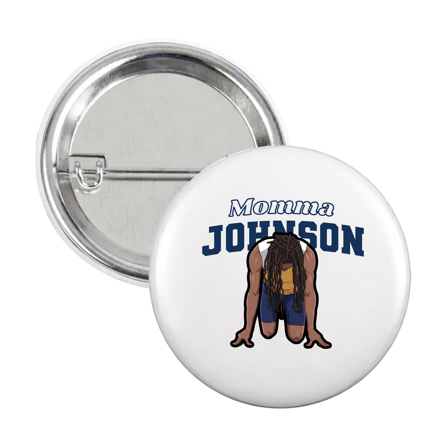 Game Day Button — Mothers Day Block in White