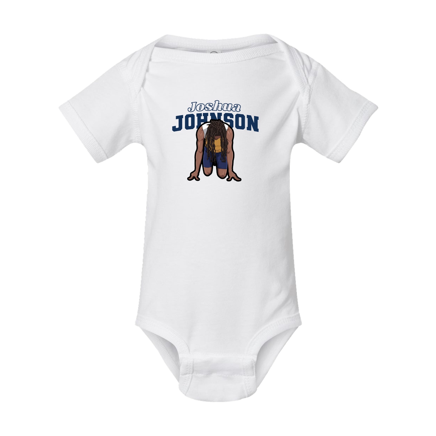 Baby Onesie — Name Arch in White
