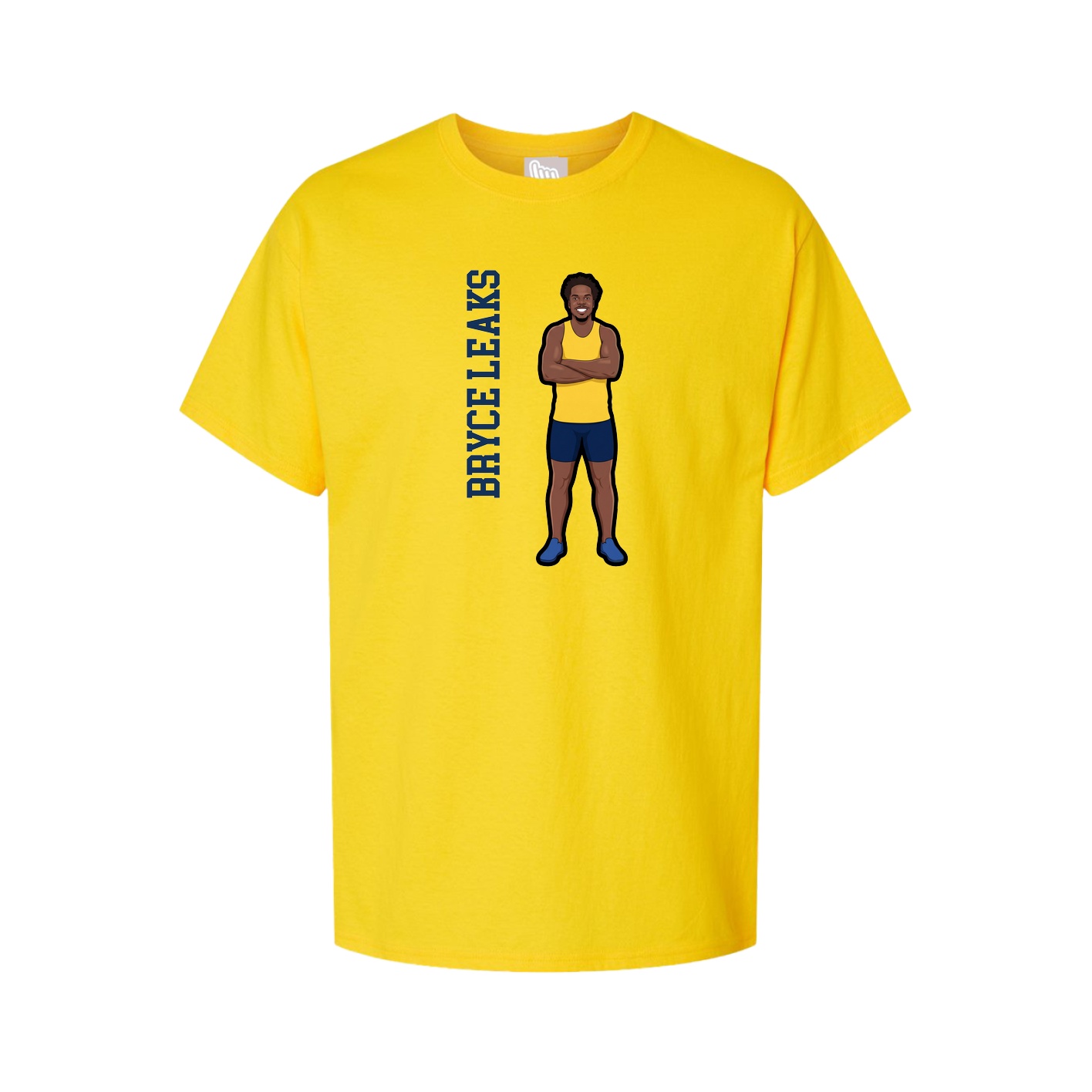 Youth Tee — Name Vertical in Gold