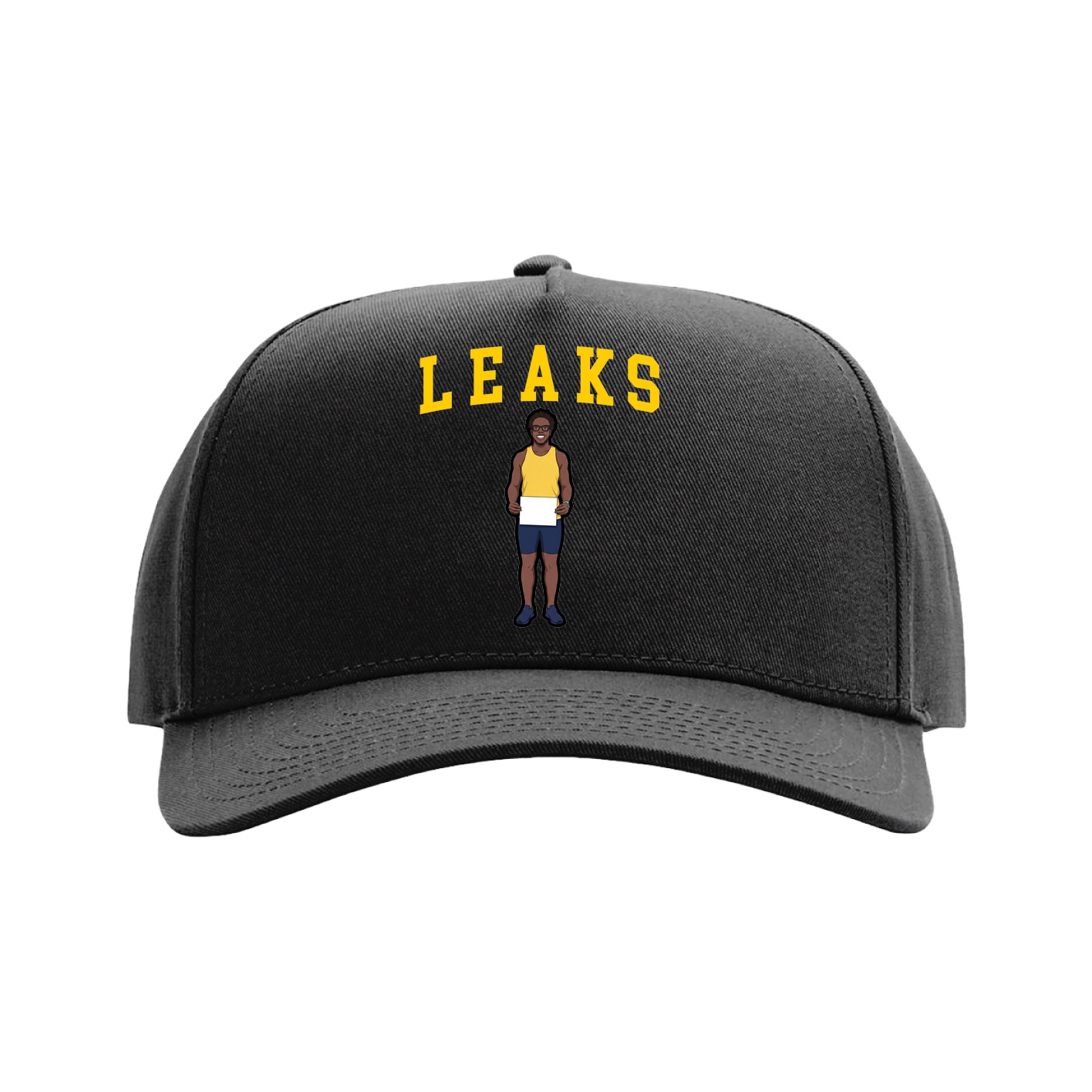 Full Fabric Five-Panel Champ Cap — Shirsey in Black