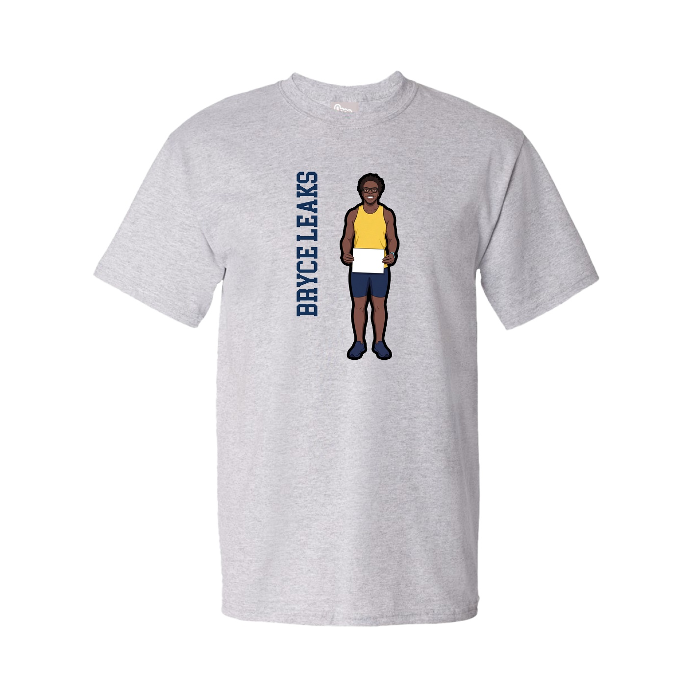 Tee — Name Vertical in Grey