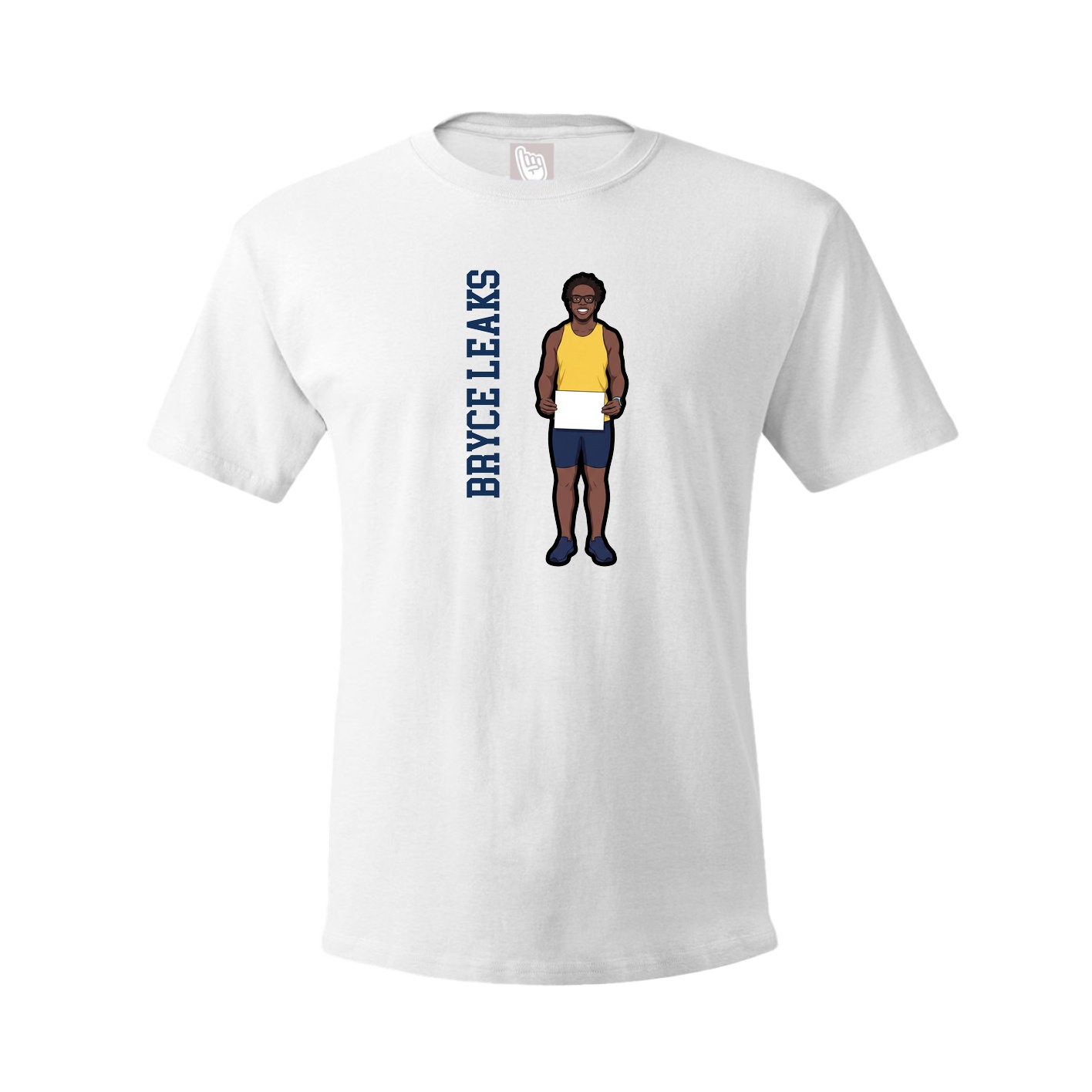 Youth Tee — Name Vertical in White