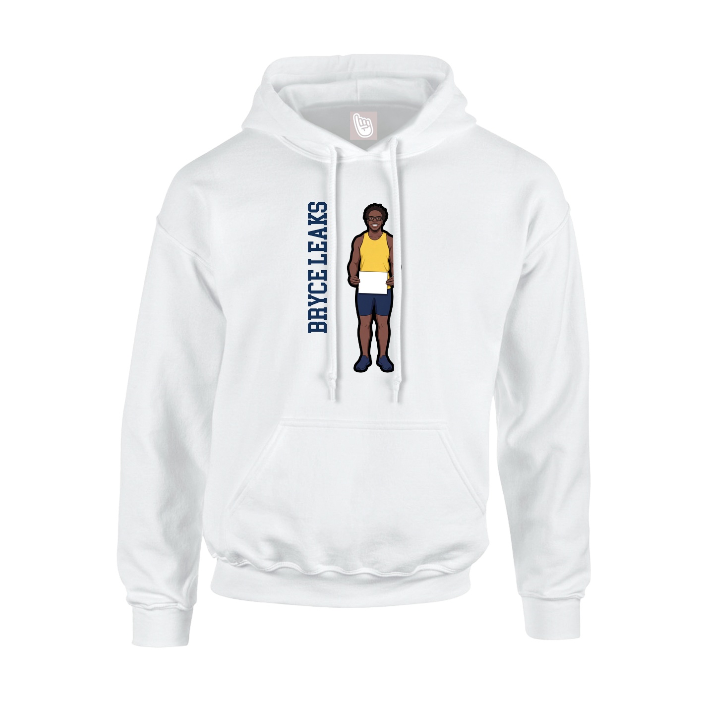 Hoodie — Name Vertical in White