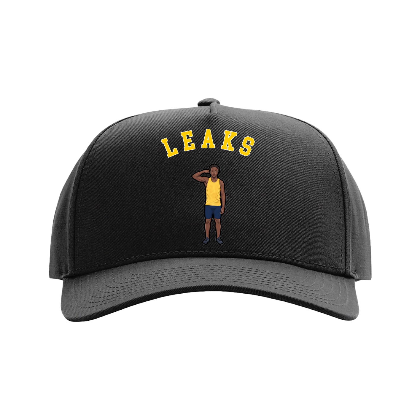 Full Fabric Five-Panel Champ Cap — Shirsey Arch in Black