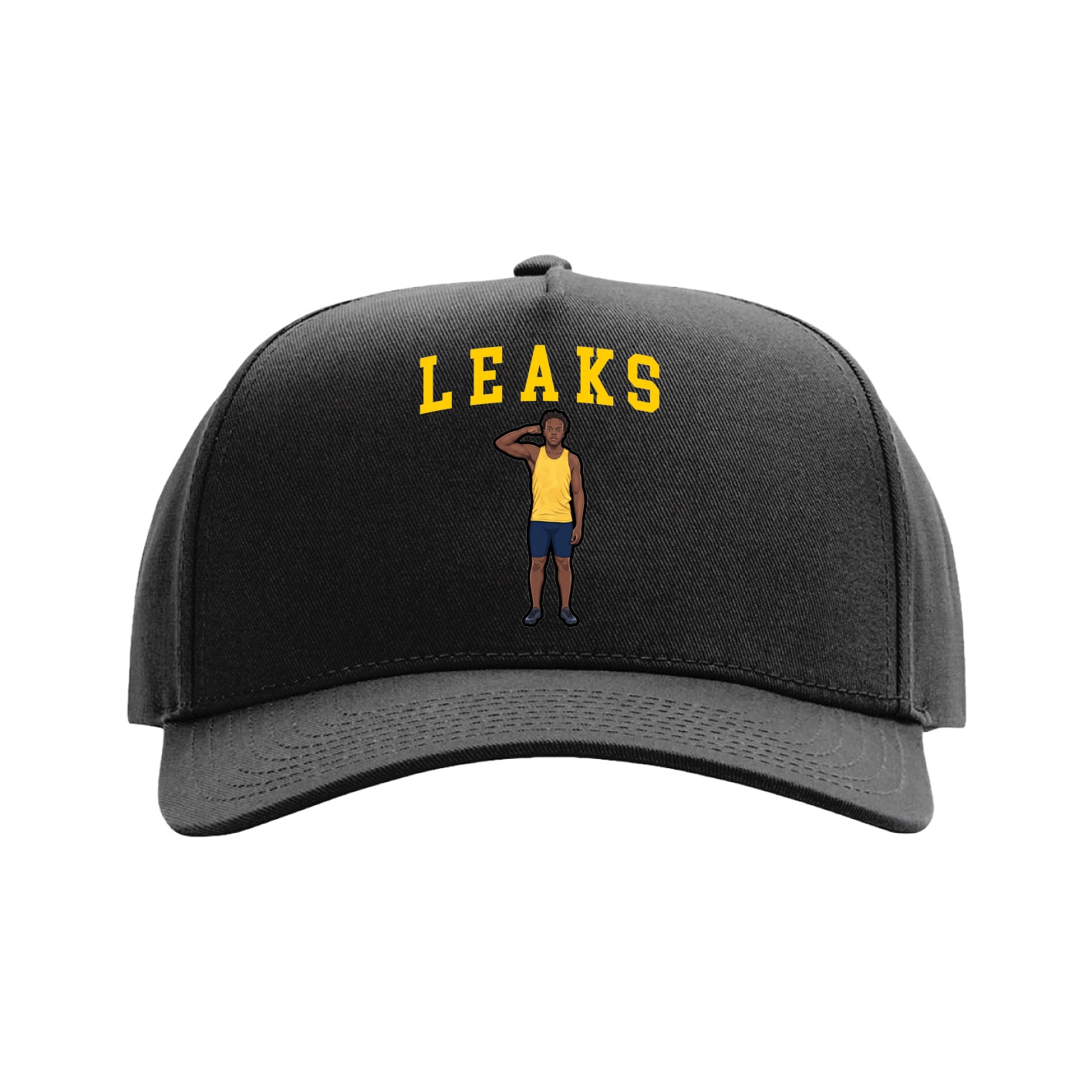 Full Fabric Five-Panel Champ Cap — Shirsey in Black