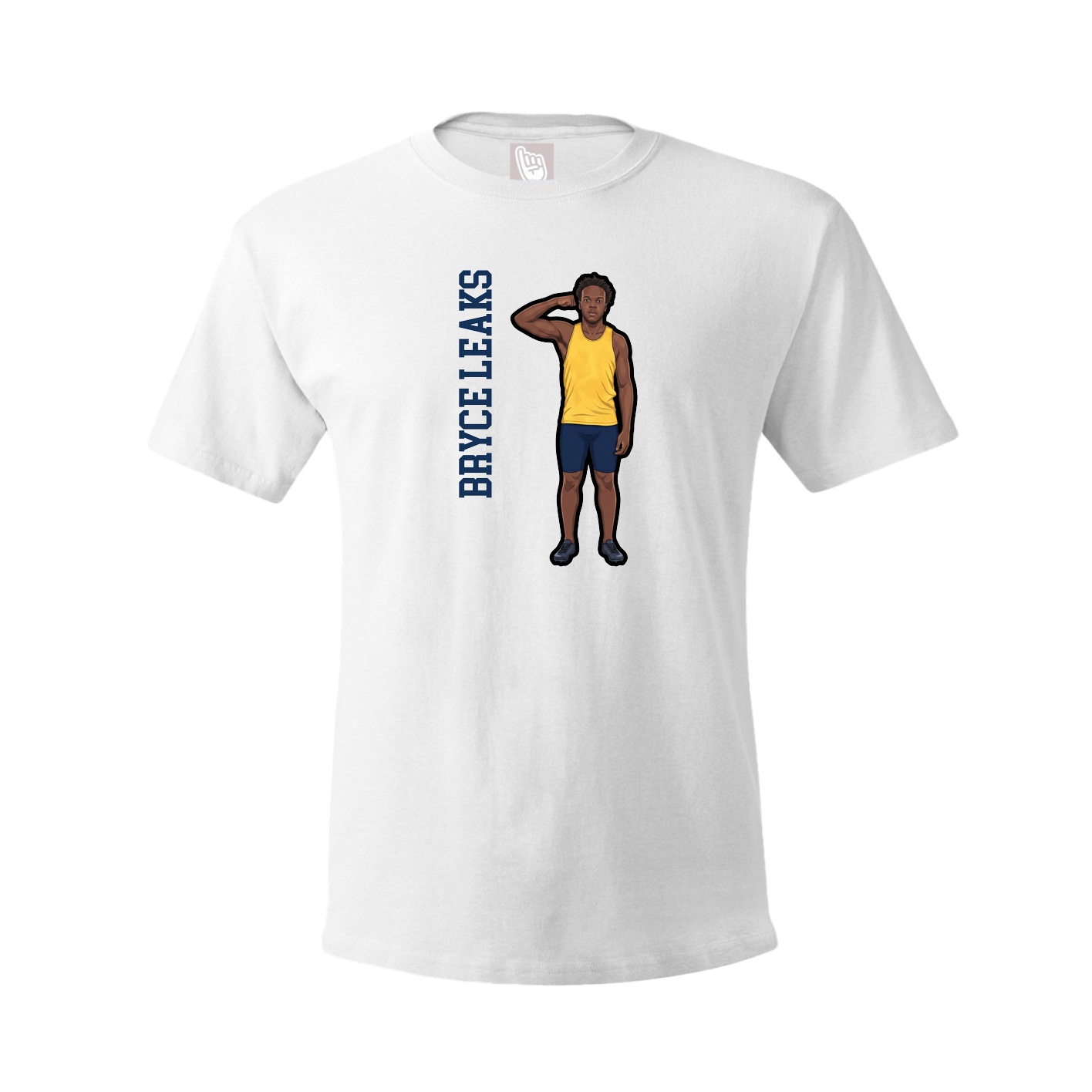 Tee — Name Vertical in White