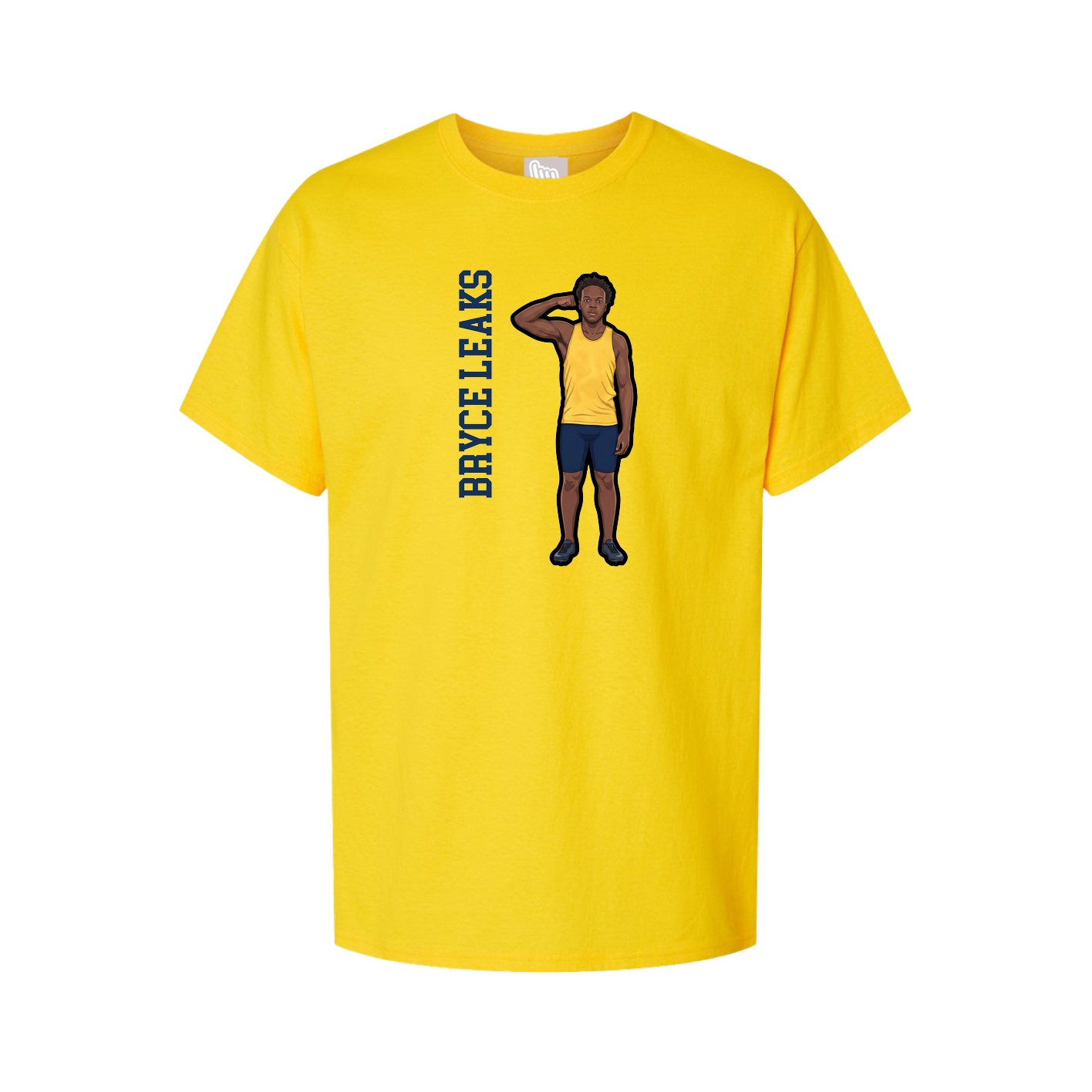 Youth Tee — Name Vertical in Gold