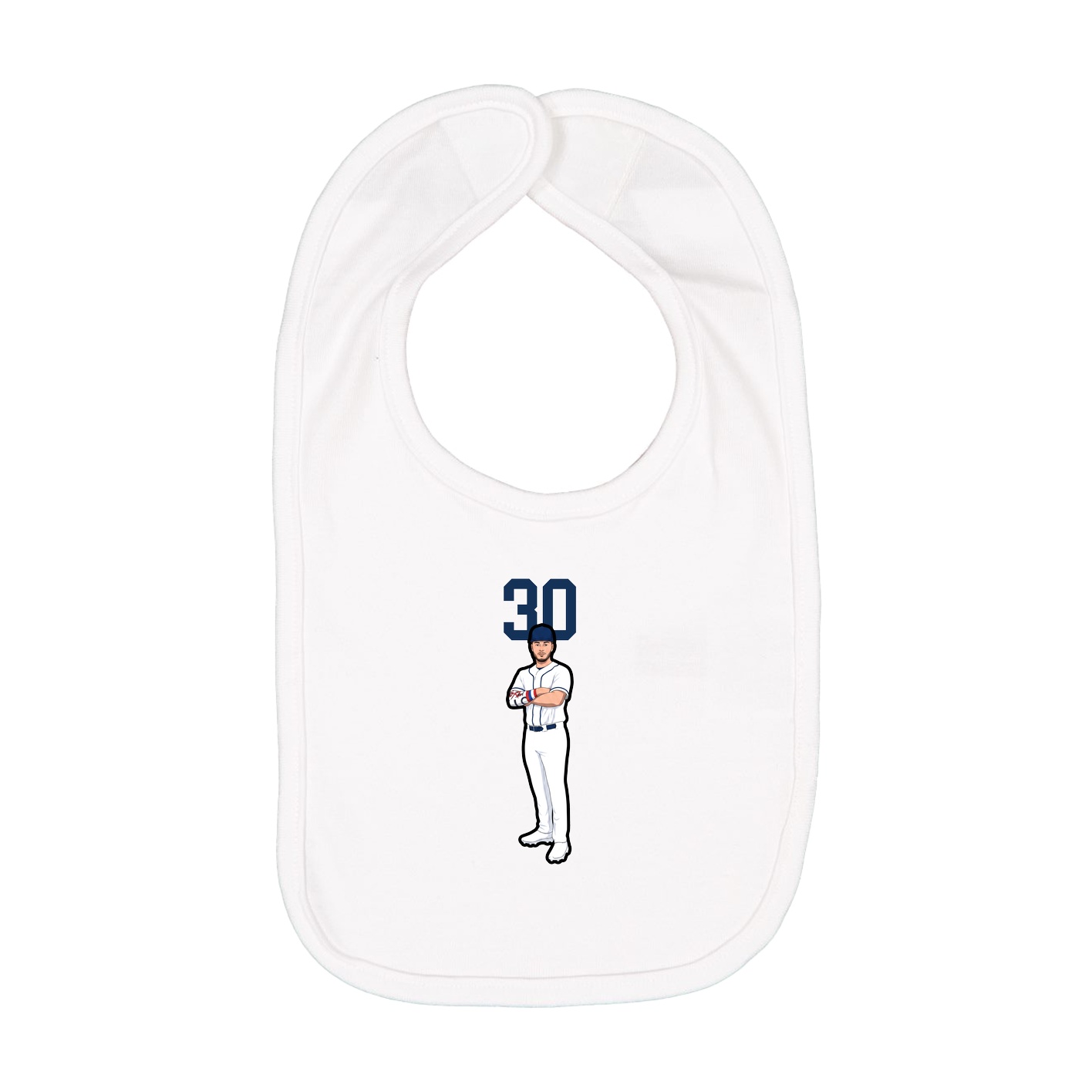 Infant Bib — Number Top in White