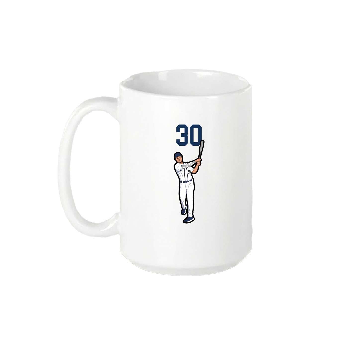 15oz Coffee Mug — Number Top in White