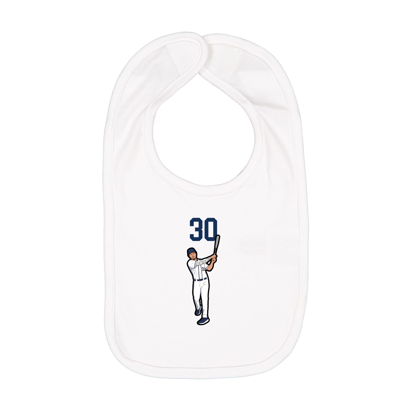 Infant Bib — Number Top in White