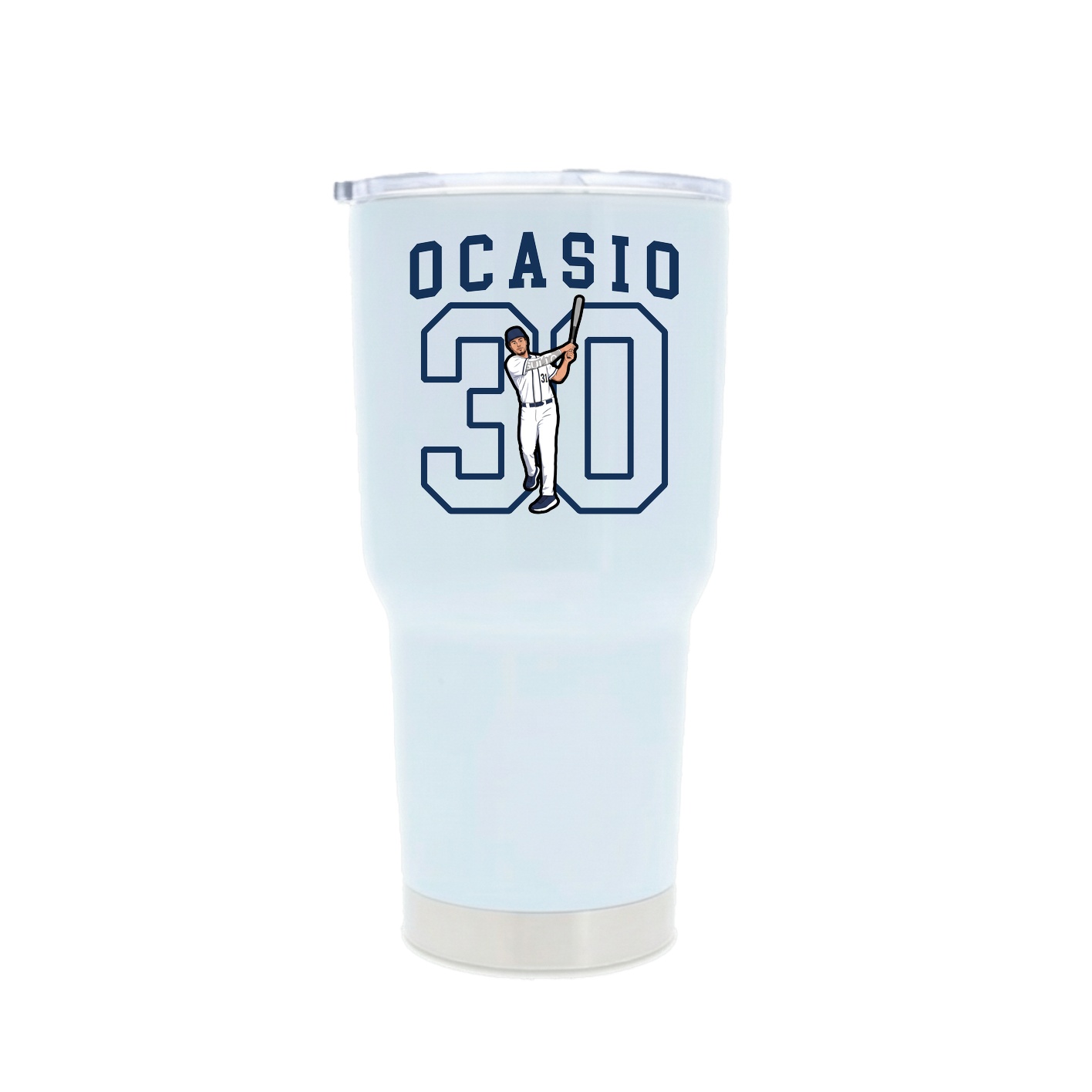 30oz Stainless Steel Tumbler — Shirsey in White