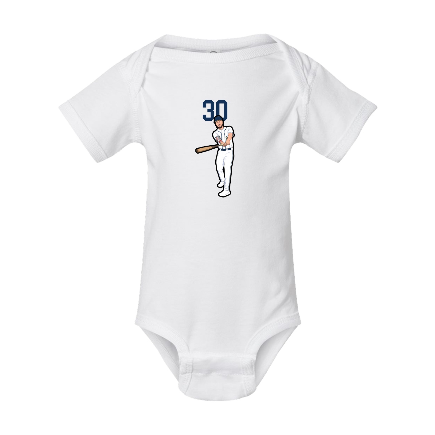 Baby Onesie — Number Top in White