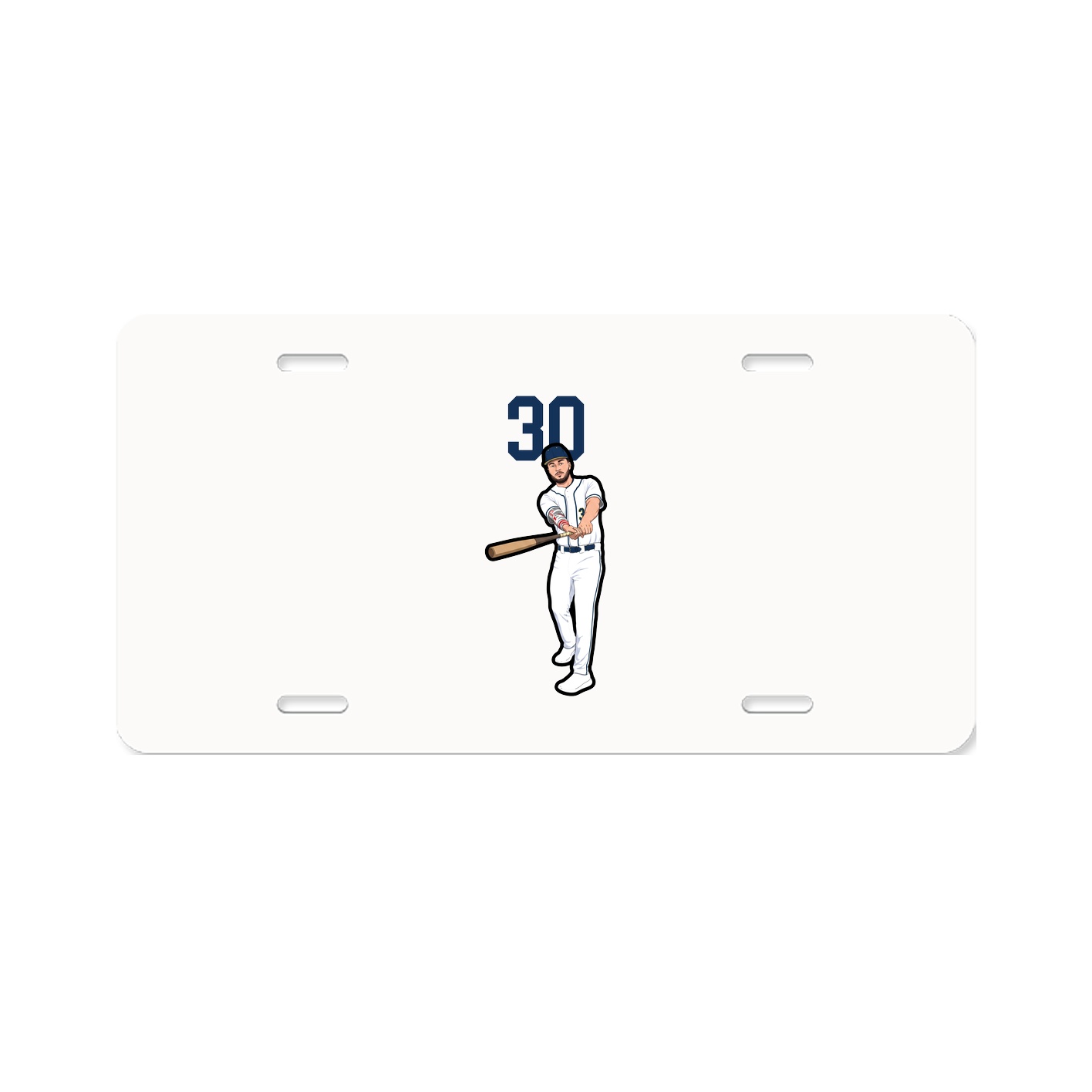 License Plate — Number Top in Classic