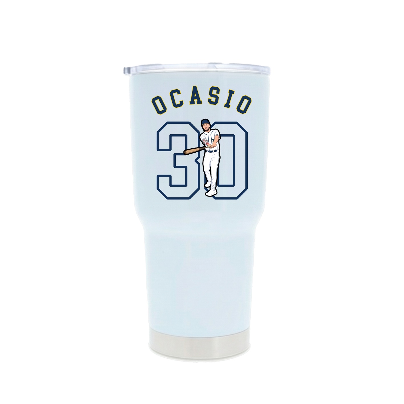 30oz Stainless Steel Tumbler — Shirsey Arch in White