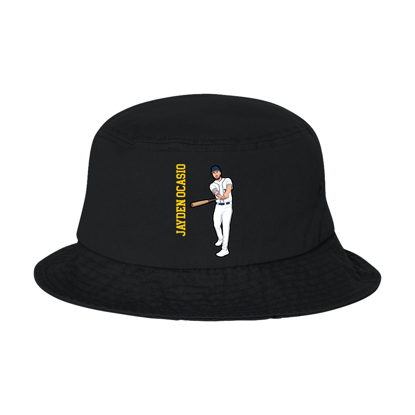 Bucket Cap — Name Vertical in Black