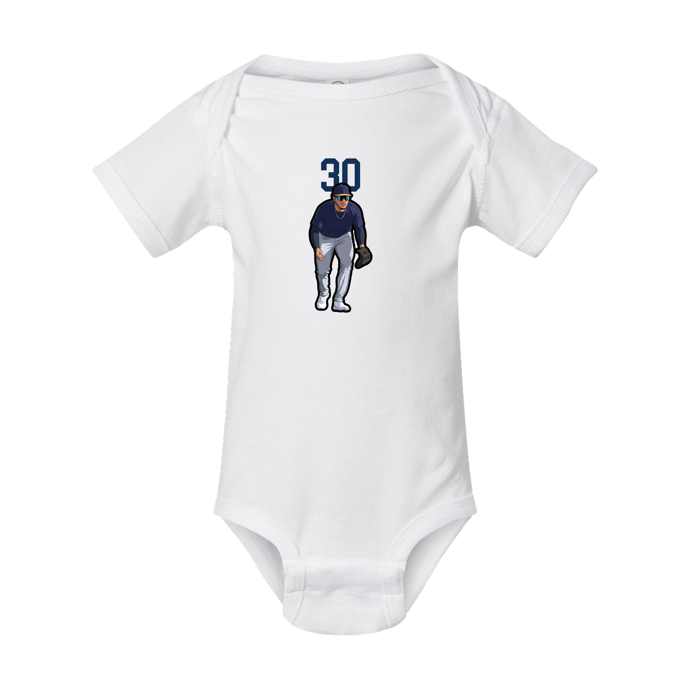 Baby Onesie — Number Top in White